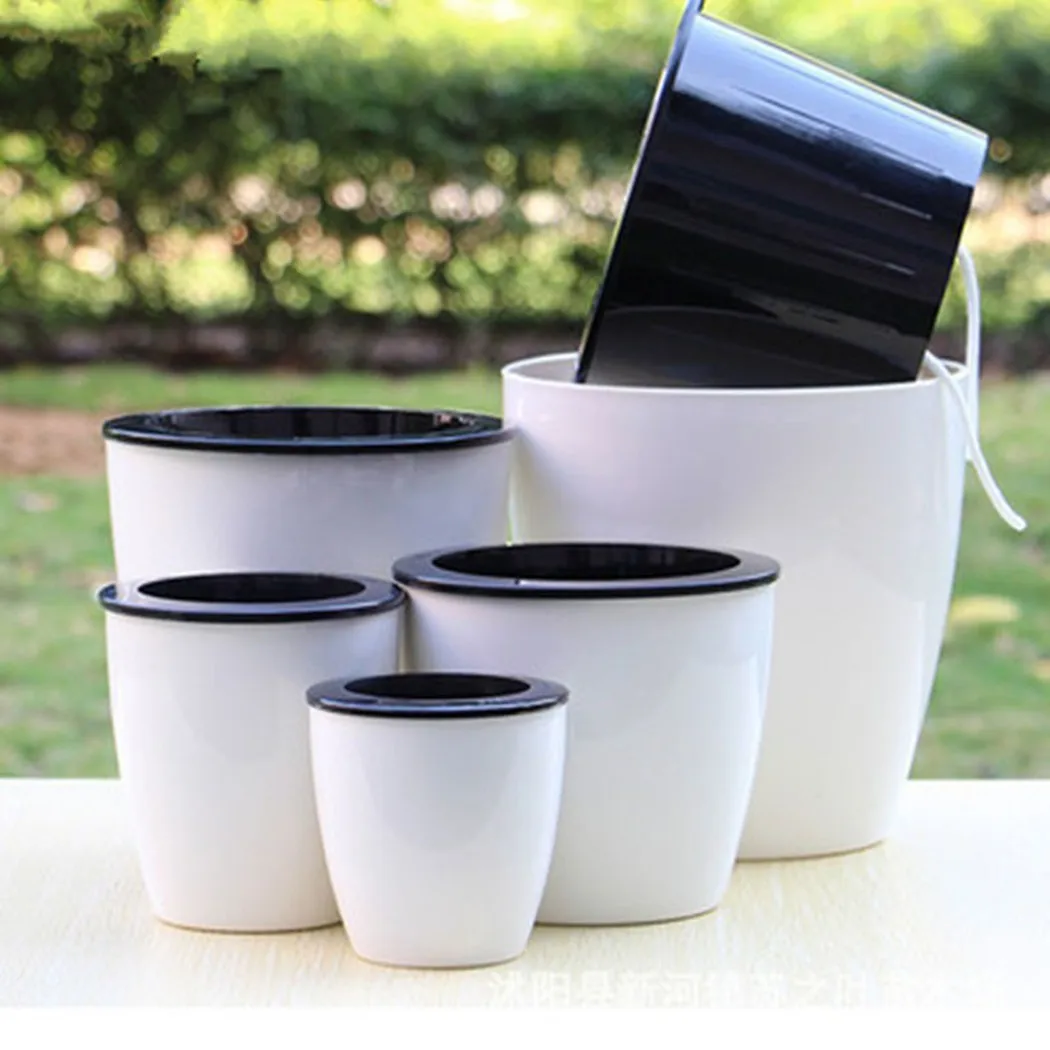 게으른 꽃 냄비 자체 급수 식물 꽃 냄비 화분 토양없는 - Self Watering Insert 리뷰 및 가격
