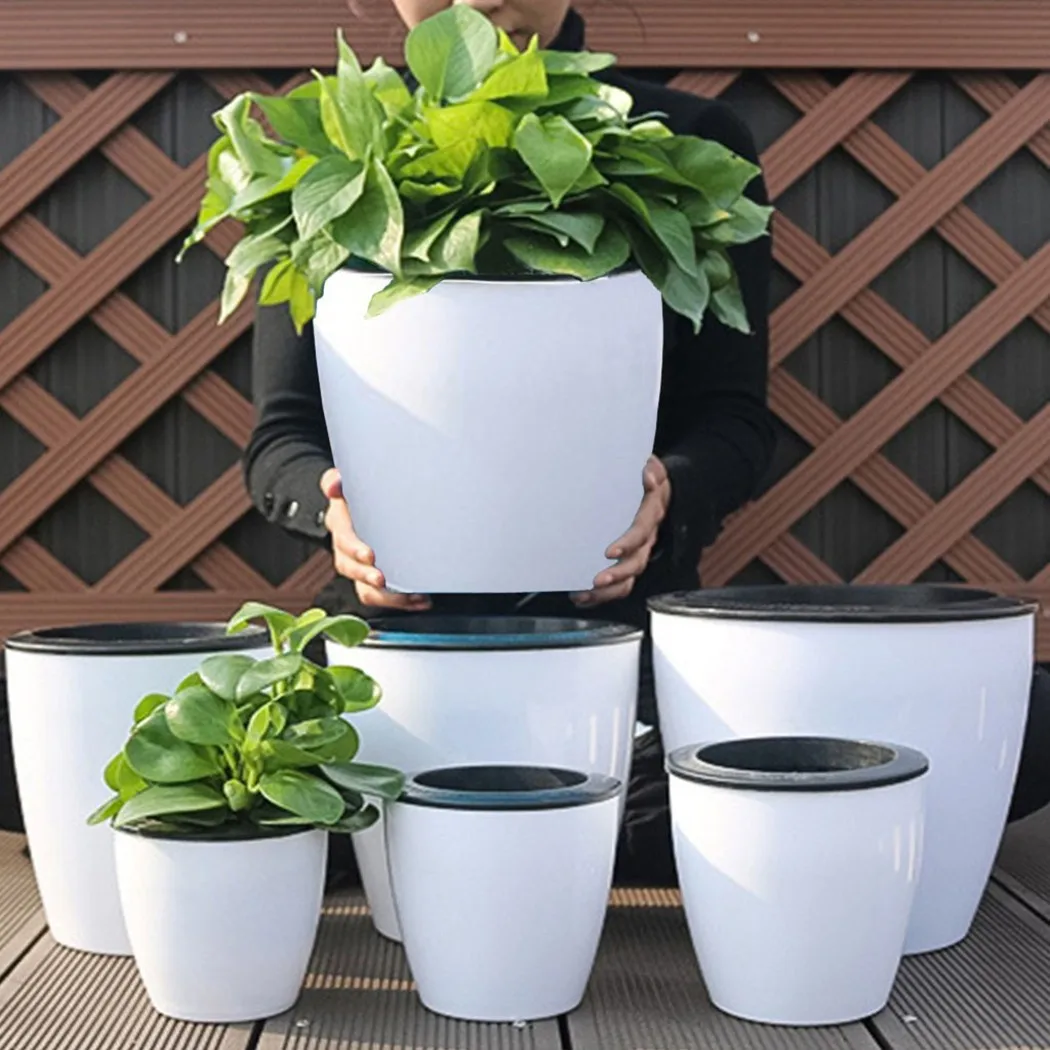 게으른 꽃 냄비 자체 급수 식물 꽃 냄비 화분 토양없는 - Self Watering Insert 리뷰 및 가격
