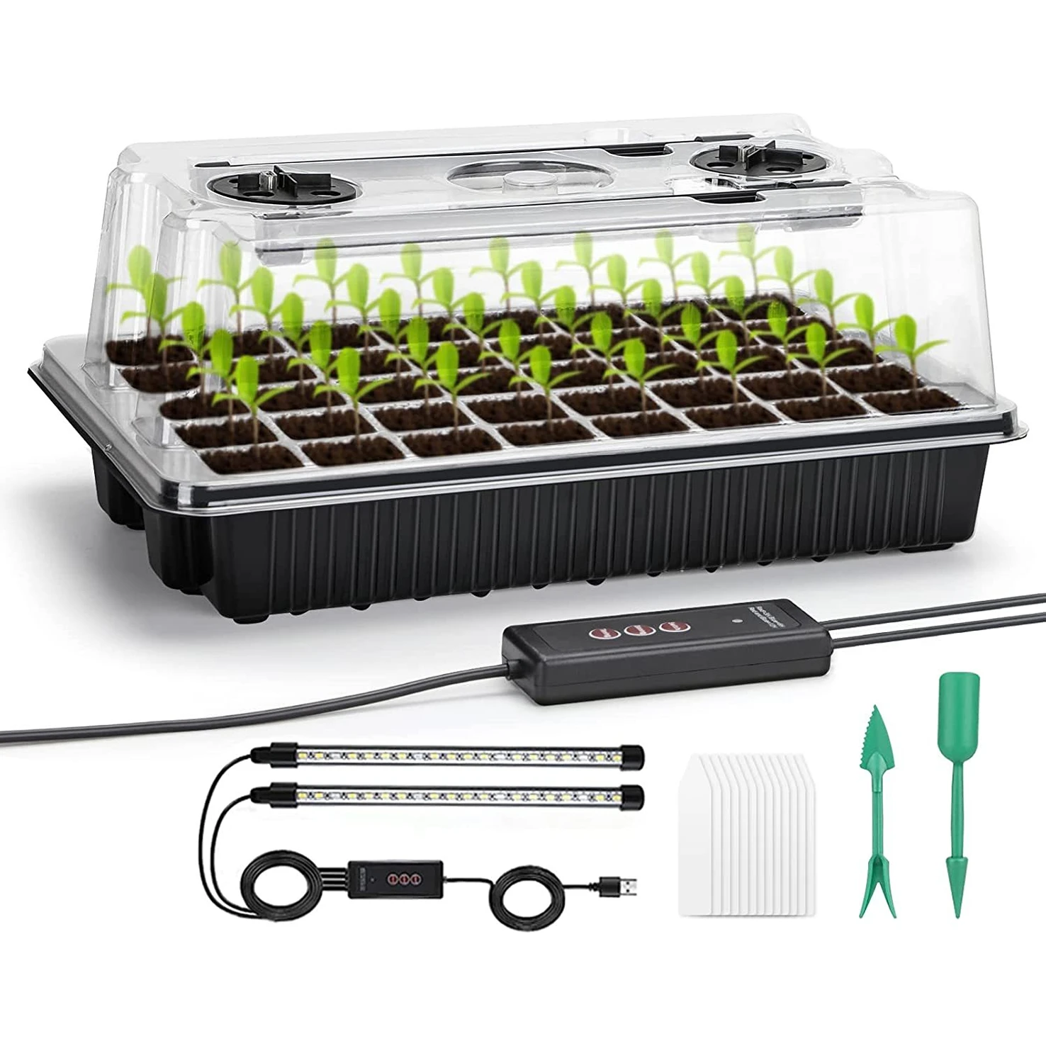 1세트, 2개의 긴 스트립형 성장등이 있는 씨앗 발아  - Humidity Dome Kit 리뷰 및 가격